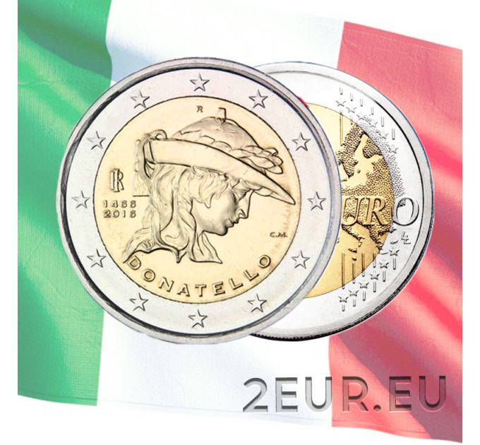 Italia 2 euro UNC 2016 - 550° Anniversario della Morte di Donatello