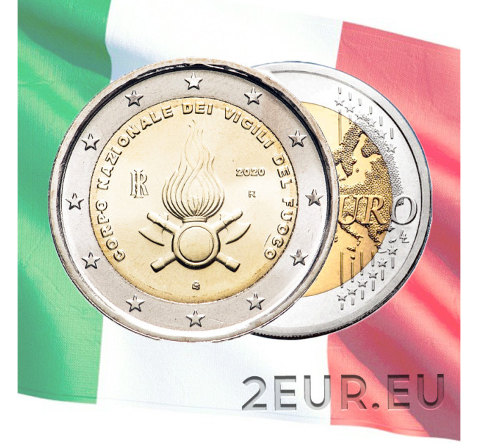 Italia 2 euro UNC 2020 - 80° Anniversario del Corpo Nazionale dei Vigili del Fuoco