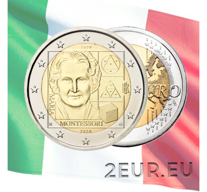 Italia 2 euro UNC 2020 - 150° Anniversario della Nascita di Maria Montessori