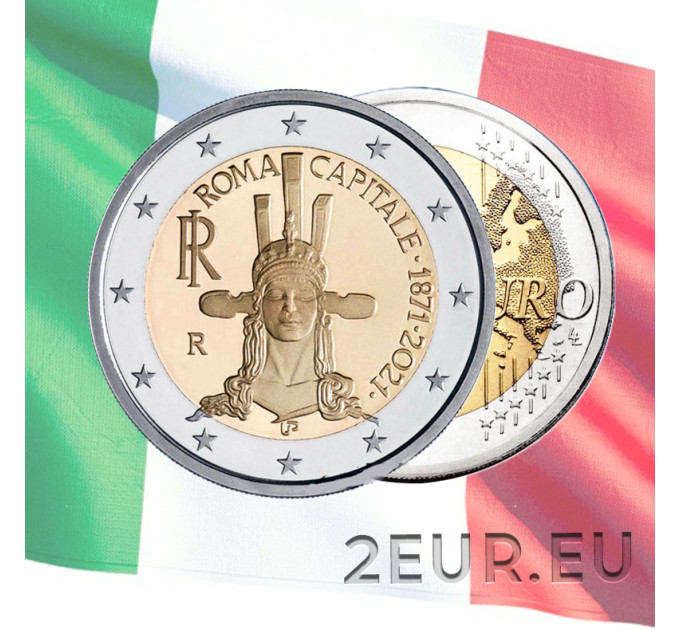 Italia 2 euro UNC 2021 - 150° Anniversario della Proclamazione di Roma Capitale d'Italia