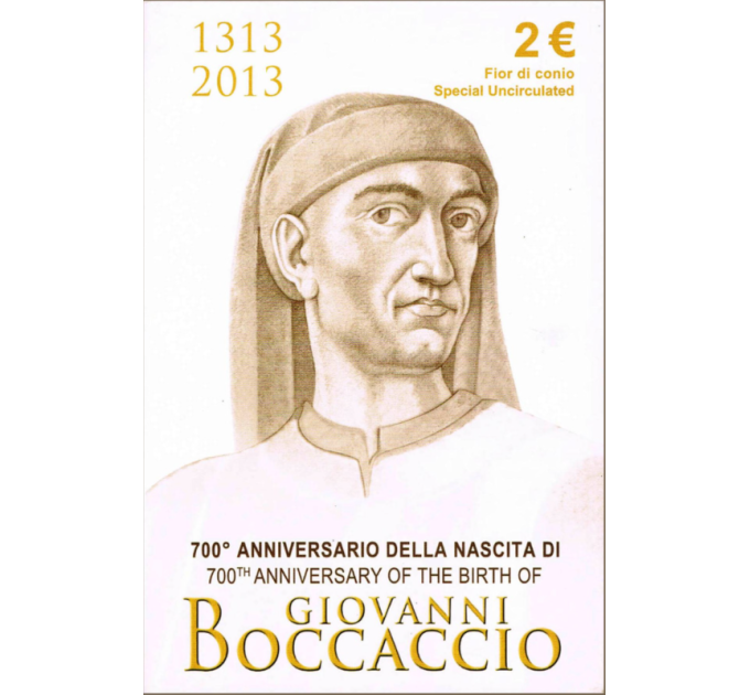 Italia 2 euro BU 2013 - 700° COMPLEANNO DI GIOVANNI BOCCACCIO