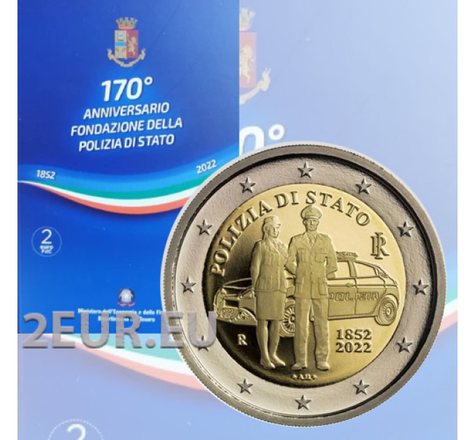 Italia 2 euro BU 2022 - 170th Anniversary of the Foundation of the Polizia di Stato