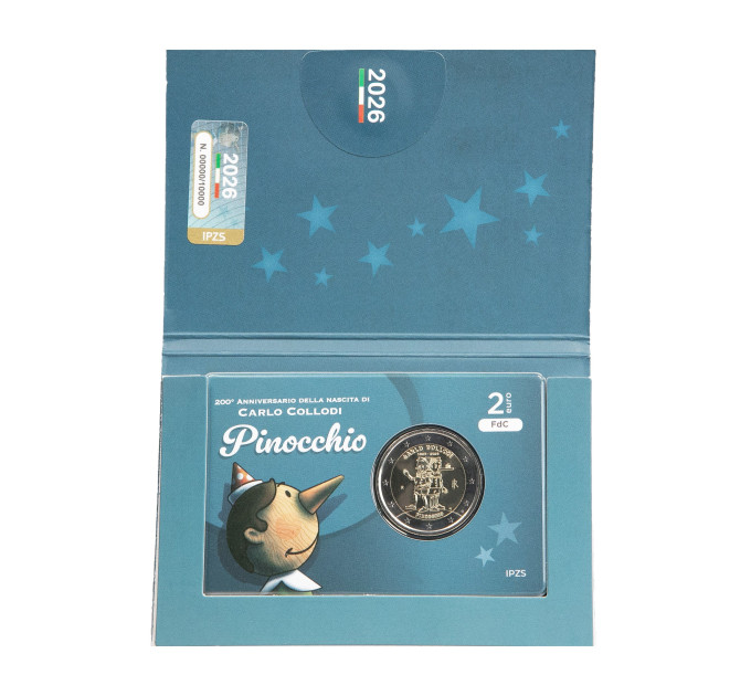 Italia 2 euro BU 2026 - 200° Anniversario della nascita di Carlo Collodi