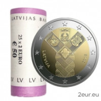 Lettonia 2 euro UNC rotolo 2018 - centenario dell'indipendenza degli Stati baltici