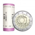 Lettonia 2 euro UNC rotolo 2015 - 30 anni della bandiera dell'UE
