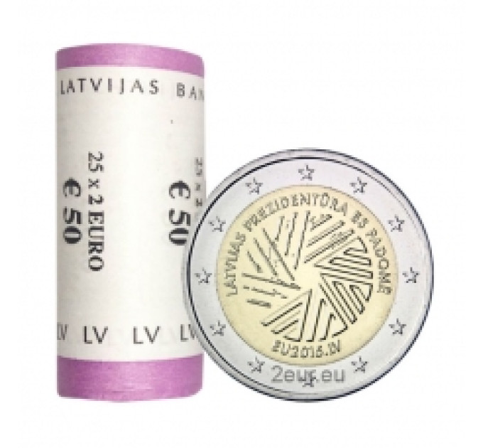 Lettonia 2 euro UNC rotolo 2015 - Presidenza dell'UE