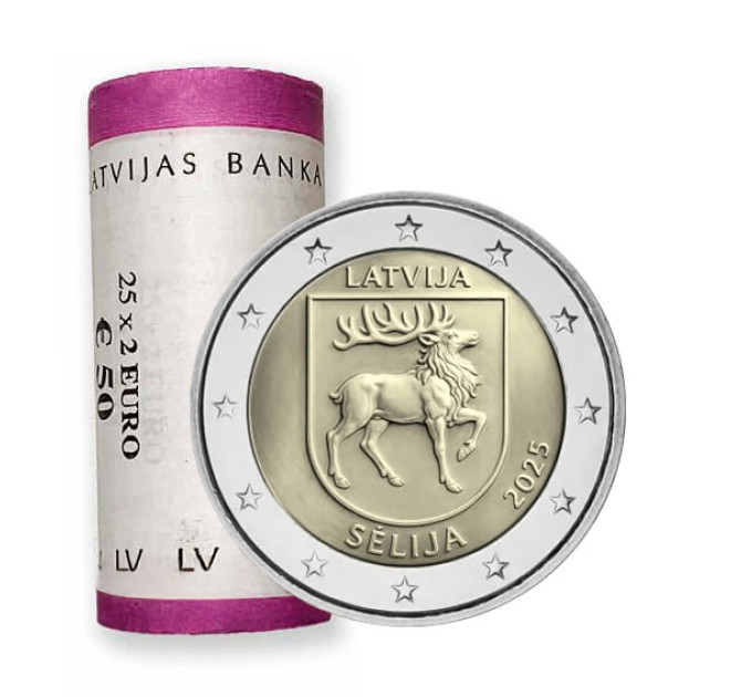 Lettonia 2 euro UNC rotolo 2025 - Sēlija