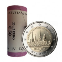 Lettonia 2 euro UNC rotolo 2014 - Riga - Capitale europea della cultura