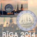 Lettonia 2 euro fdc 2014 - Riga - Capitale europea della cultura  
