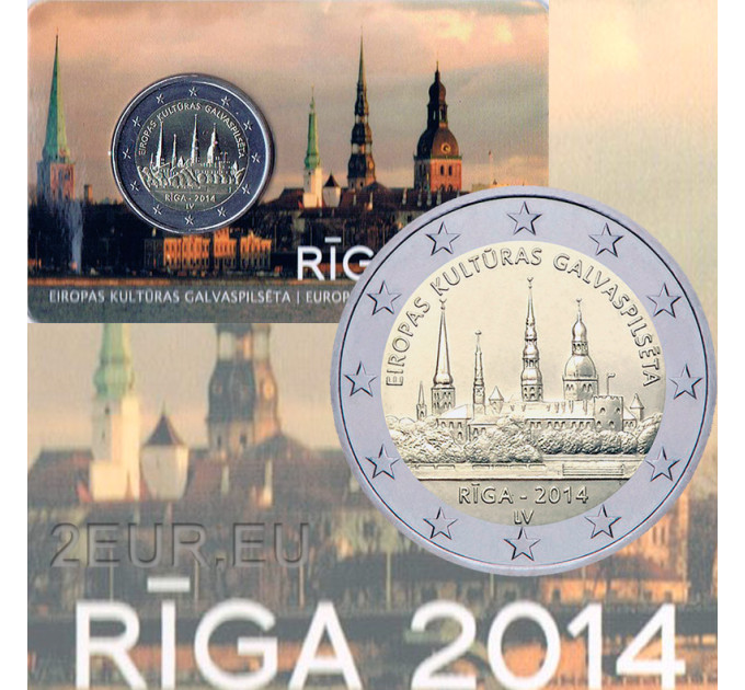 Lettonia 2 euro fdc 2014 - Riga - Capitale europea della cultura  