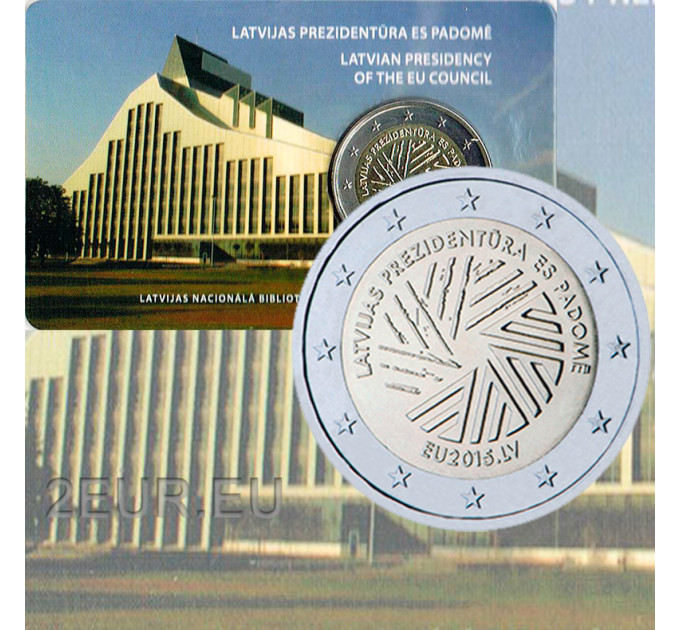 Lettonia 2 euro fdc 2015 - Presidenza lettone del Consiglio dell'UE  