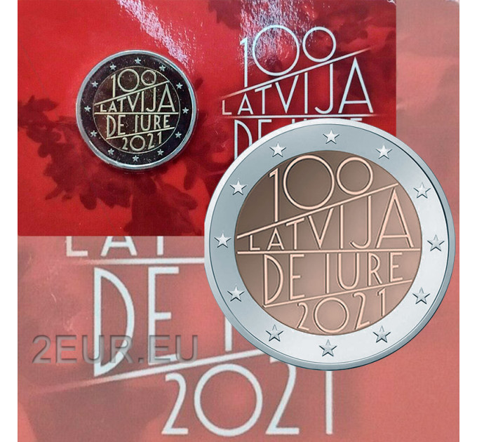 Lettonia 2 euro BU 2021 - 100° Anniversario del Riconoscimento della Repubblica di Lettonia  