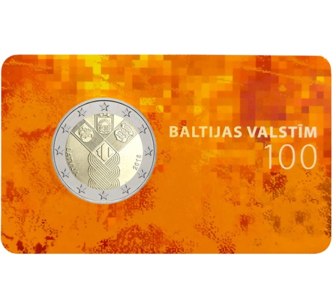 Lettonia 2 euro BU 2018 - 100 anni di indipendenza degli Stati baltici 