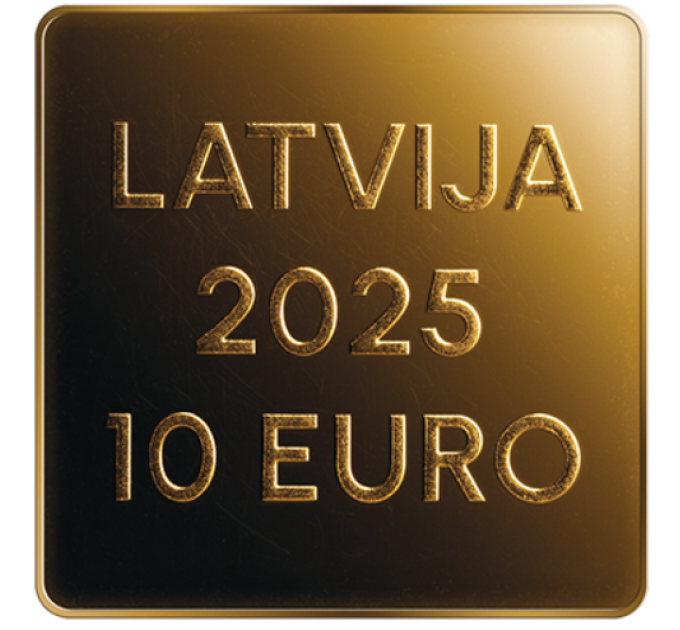 Lettonia 5 euro oro proof 2025 - La nostra terra