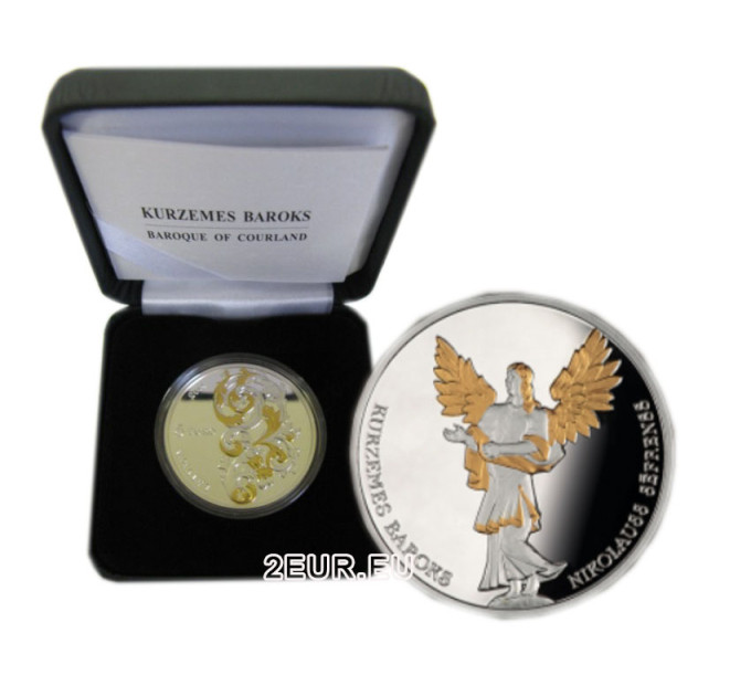 Lettonia 5 euro argento proof 2014 - Barocco di Curlandia
