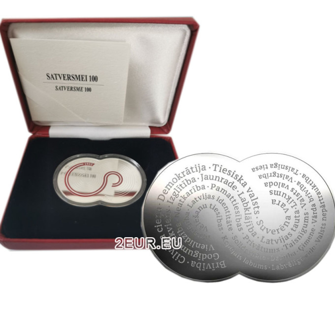 Lettonia 5 euro argento proof 2022 - Costituzione della Repubblica di Lettonia