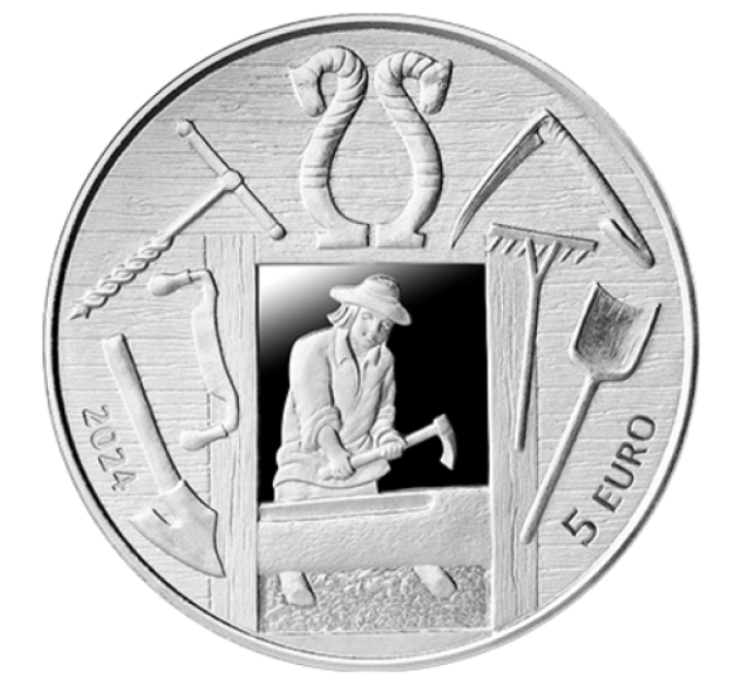 Lettonia 5 euro argento proof 2024 - Attraverso i tempi