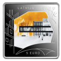 Lettonia 5 euro argento proof 2024 - Costruire l'incostruito