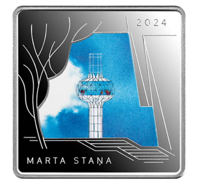 Lettonia 5 euro argento proof 2024 - Costruire l'incostruito