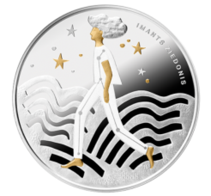 Lettonia 5 euro argento proof 2023 - Imants Ziedonis - Stardus