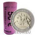 Lituania 2 euro UNC rotolo 2024 - stemma della Repubblica di Lituania Vytis