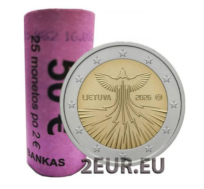 Lituania 2 euro UNC rotolo 2026 - Indipendenza energetica della Lituania
