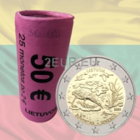Lituania 2 euro UNC rotolo 2021 - Žuvintas Biosqhere