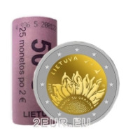 Lituania 2 euro UNC rotolo 2023 - Insieme all'Ucraina