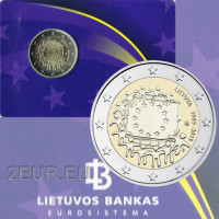 Lituania 2 euro BU 2015 - 30 anni della bandiera dell'UE 