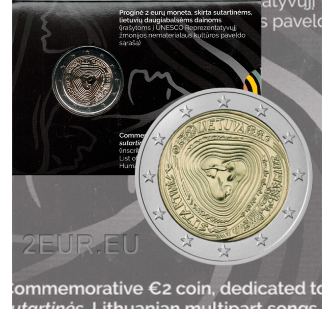 Lituania 2 euro BU 2019 - Sutartines- C/C
