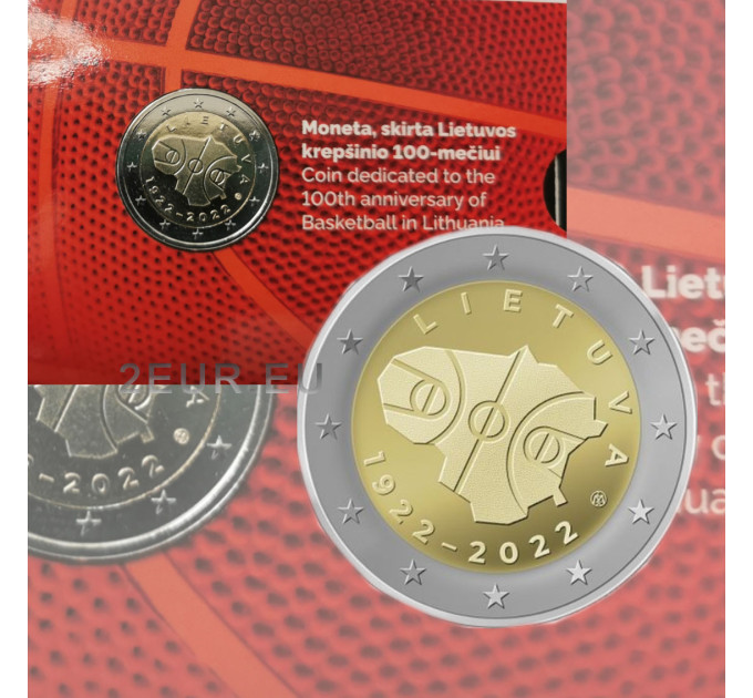 Lituania 2 euro BU 2022 - 100 anni di Basket in Lituania 