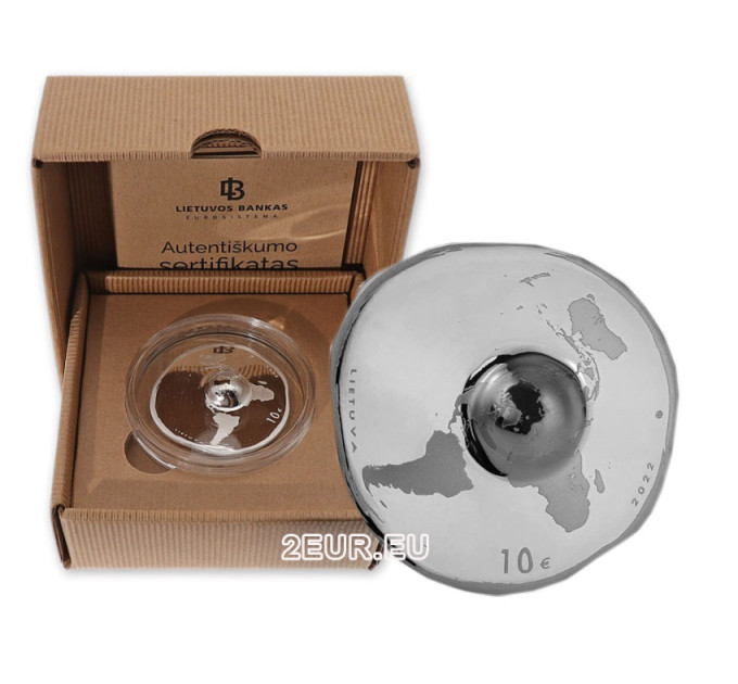 Lituania 10 euro argento proof 2022 – Nessun pianeta B