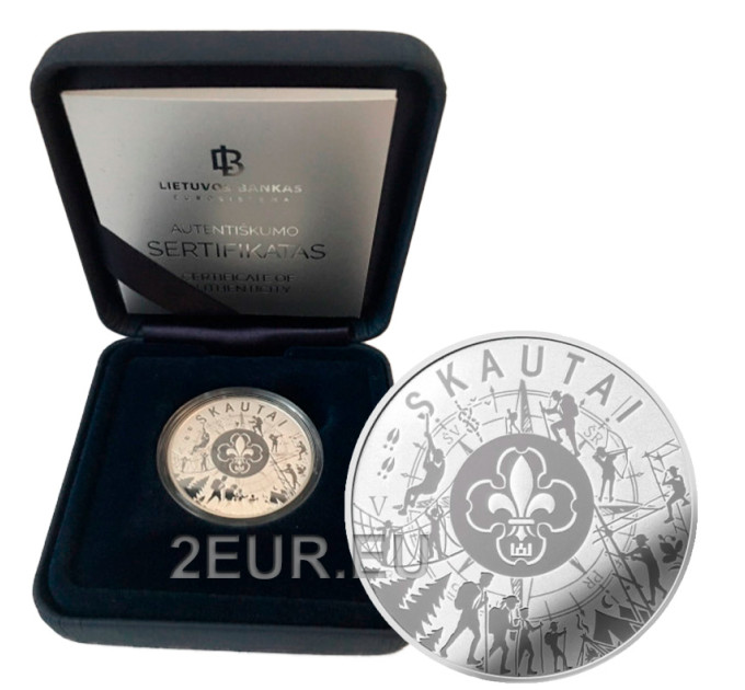 Lituania 5 euro argento proof 2019 - Scout