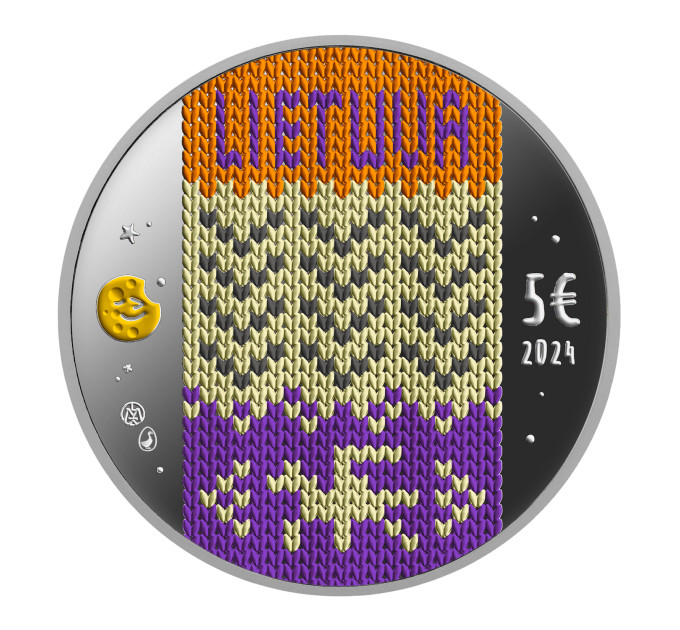 Lituania 5 euro argento proof 2024 - Dodici fratelli