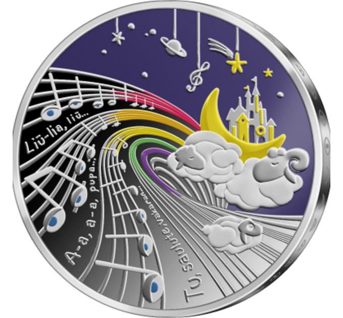 Lituania 5 euro argento proof 2025 - Ninne nanne