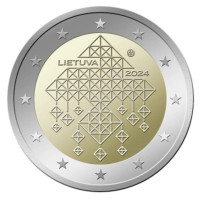 Lituania 2 euro UNC 2024 - Giardini di paglia