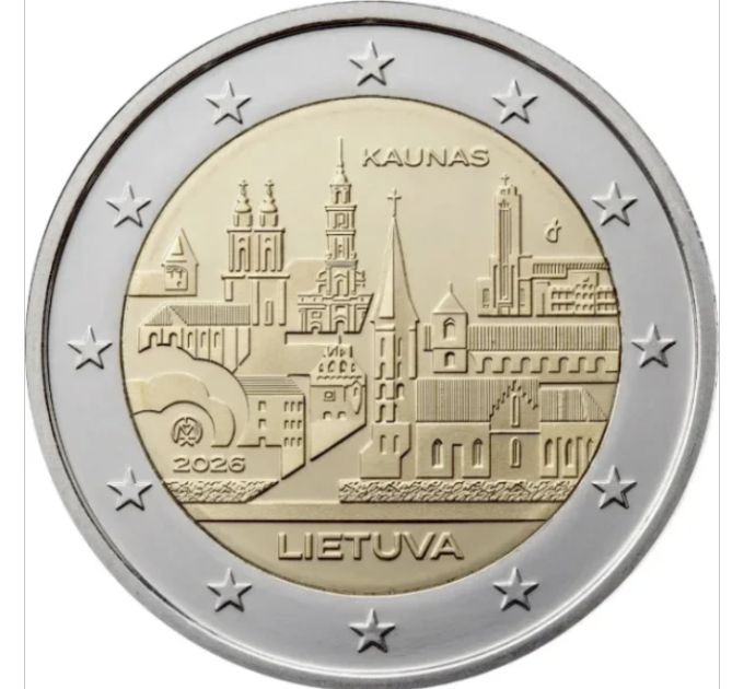 Lituania 2 euro UNC rotolo 2026 - KAUNAS
