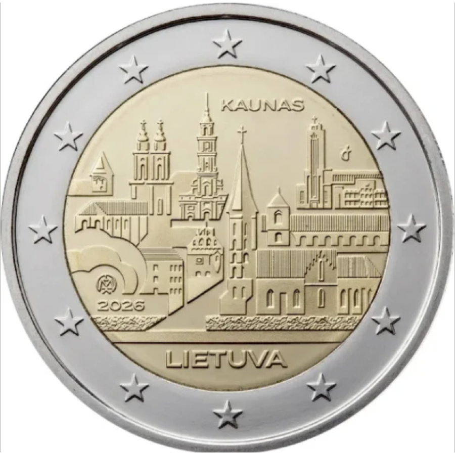 Lituania 2 euro UNC rotolo 2026 - KAUNAS