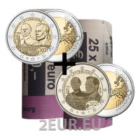 Lussemburgo 2 euro UNC rotolo 2021 - 100° anniversario della nascita del Granduca Jean