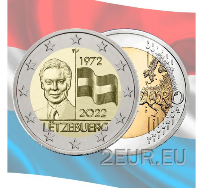 Lussemburgo 2 euro UNC 2022 - Bandiera 50 anni del Lussemburgo