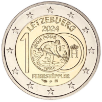 Lussemburgo 2 euro UNC 2024 - Centenario dell'introduzione del franco lussemburghese