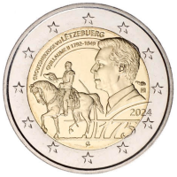 Lussemburgo 2 euro UNC 2024 - 175° anniversario della morte del Granduca Guillaume II
