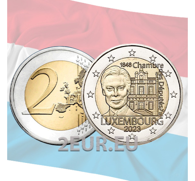 Lussemburgo 2 euro UNC 2023 - 175° anniversario della Camera dei Deputati e della Prima Costituzione