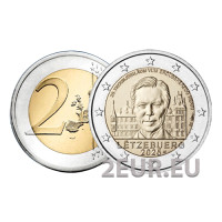 Lussemburgo 2 euro UNC 2025 - 25° anniversario dell'ascesa al trono del Granduca Henri