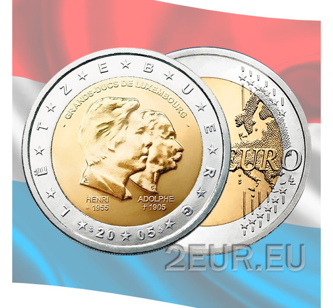 Lussemburgo 2 euro UNC 2005 - Henri e Adolphe