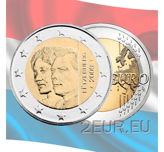 Lussemburgo 2 euro UNC 2009 - 90° anniversario dell'ascesa al trono della Granduchessa Charlotte