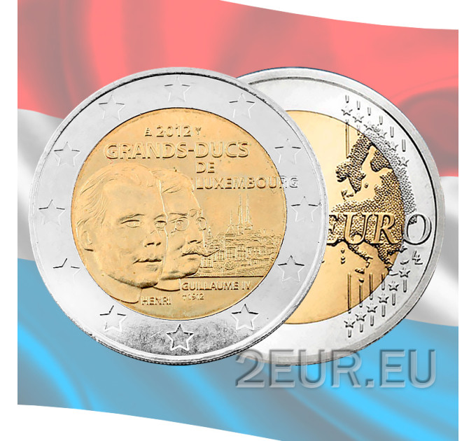 Lussemburgo 2 euro UNC 2012 - Centenario della morte del Granduca Guillaume IV