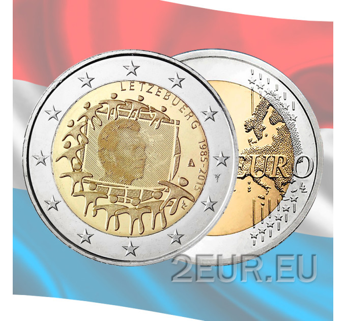 Lussemburgo 2 euro UNC 2015 - 30° anniversario della bandiera dell'UE