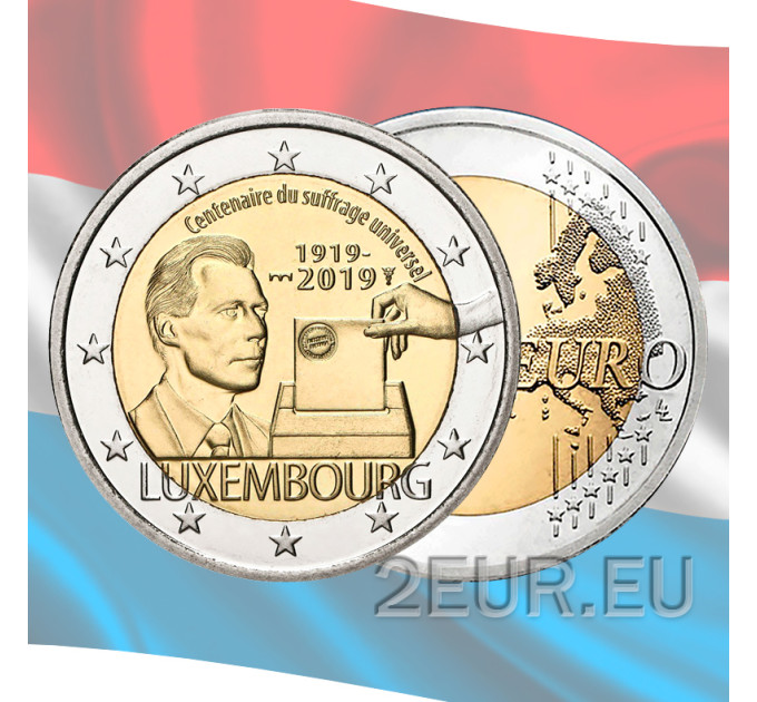Lussemburgo 2 euro UNC 2019 - Centenario dell'Universal Voting Righ