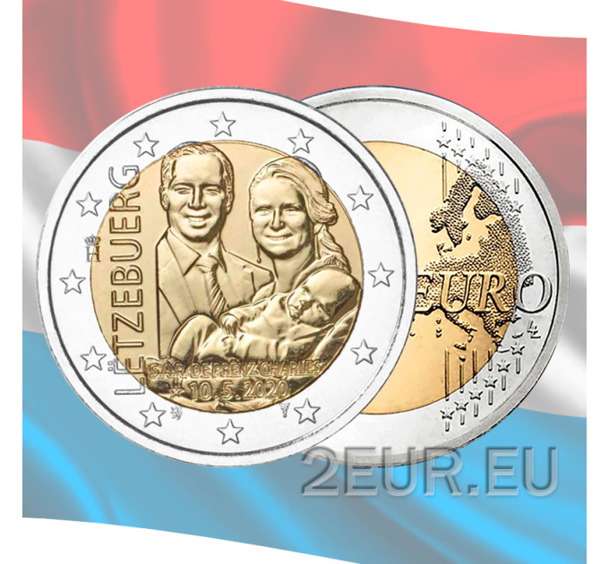 Lussemburgo 2 euro UNC 2020 - Nascita del principe Carlo
